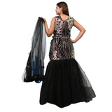 Midnight Glam Sequin Fish-Cut Lehenga Set