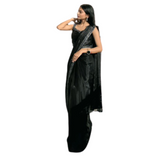 Midnight Grace Designer Black Saree