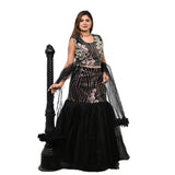 Midnight Glam Sequin Fish-Cut Lehenga Set