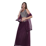 Net Chandla Handwork Lehenga Set