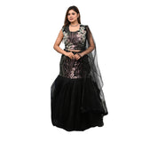 Midnight Glam Sequin Fish-Cut Lehenga Set