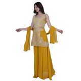 Golden Glow Embroidered Co-Ord Set