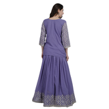 Royal Lavender Embroidered Lehenga Set