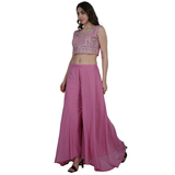 Rose Blush Embroidered Sharara Set