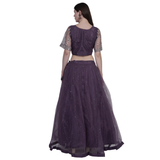 Purple Sheer Elegance Lehenga Set