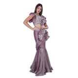 Fish-Cut Drape Saree Set