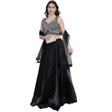 Midnight Mirror Work Lehenga Set