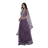 Purple Sheer Elegance Lehenga Set
