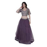 Purple Sheer Elegance Lehenga Set