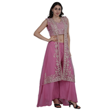 Rose Blush Embroidered Sharara Set