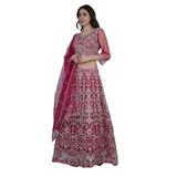 Fuchsia Bloom Embroidered Lehenga Set
