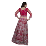 Fuchsia Bloom Embroidered Lehenga Set