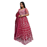 Radiant Rose Pink Embroidered Lehenga Set