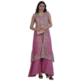 Rose Blush Embroidered Sharara Set