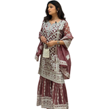 Redwood Ethnic Embroidered Sharara Set