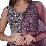 Net Chandla Handwork Lehenga Set