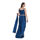 Navy Blue Designer Black Saree