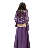 Regal Purple Embroidered Sharara Suit