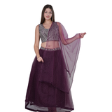 Net Chandla Handwork Lehenga Set