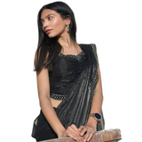 Midnight Grace Designer Black Saree