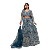 Midnight Splendor Thread Embroidered Lehenga Set