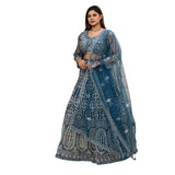 Midnight Splendor Thread Embroidered Lehenga Set