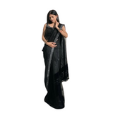 Midnight Grace Designer Black Saree