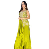 Mustard Yellow Embroidered Palazzo Set