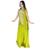 Mustard Yellow Embroidered Palazzo Set