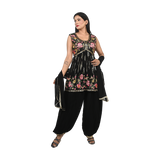 Midnight Enchantment Embroidered Kurti Set