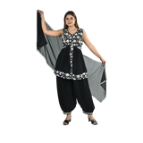 Midnight Blossom Georgette Embroidered Salwar Suit