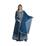 Royal Sapphire Anarkali Elegance