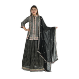 Noir Elegance Georgette Lehenga Choli Set