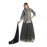 Noir Elegance Georgette Lehenga Choli Set