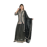 Noir Elegance Georgette Lehenga Choli Set