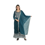 Teal Elegance Anarkali Suit