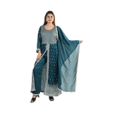 Teal Elegance Anarkali Suit