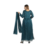 Teal Elegance Anarkali Suit
