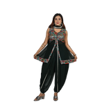 Emerald Enchantment Deep Green Georgette Sequin and Thread Embroidery Kurti and Dhoti Pants Set