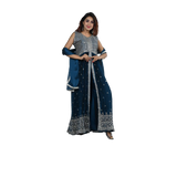 Sapphire Hues Anarkali Suit