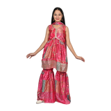 Golden Elegance Digital Printed Sharara Set for kids