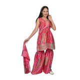 Golden Elegance Digital Printed Sharara Set for kids