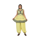 Contrast Elegance Yellow Salwar Suit
