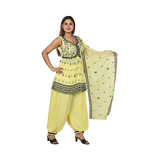 Contrast Elegance Yellow Salwar Suit