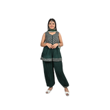 Elegant Bottle Green Georgette Sequin Embroidery Salwar Kameez for kids