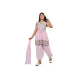 Elegant Baby Pink Georgette Sequin Embroidery Salwar Kameez for kids