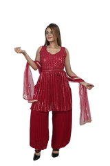 Crimson Elegance Salwar Suit