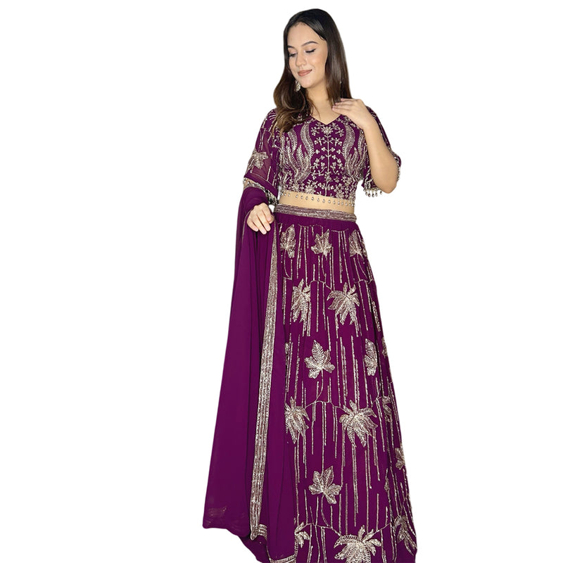 Regal Vineyard Embroidered Lehenga