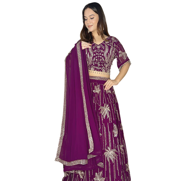 Regal Vineyard Embroidered Lehenga