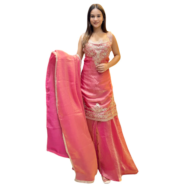 Rose Gold Sunset Sharara Set